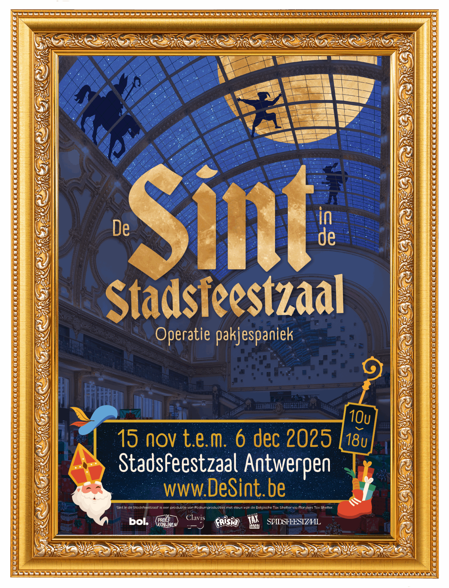 Ontmoet de Sint van 15 november tem 6 december in de Stadsfeestzaal